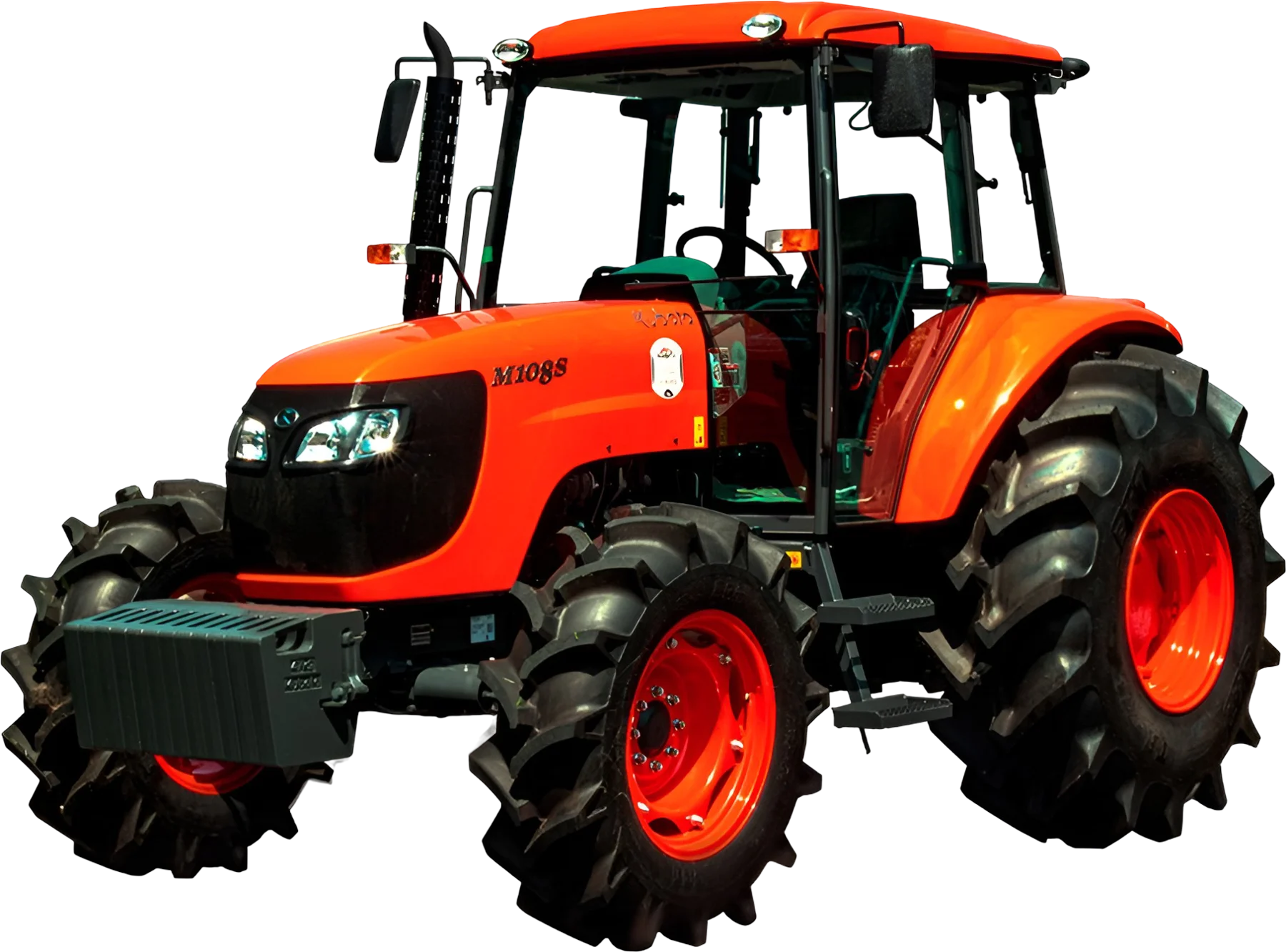 Tractor Kubota M108S cabinado — vista general